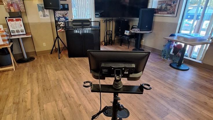 BillyO's karaoke setup, ready for the night